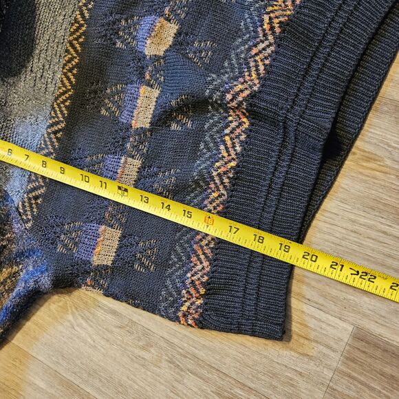 Urban Renewal Geometric Grandpa Sweater Womens S Vtg Reworked Patchwork Knit - Picture 9 of 9
